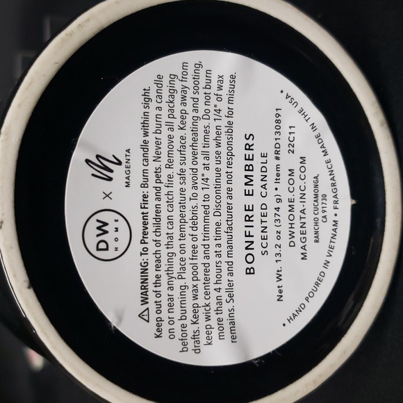 Rae Dunn DW Home by Magenta SPOOKY Bonfire Embers 13.2 oz Scented Candle - Picture 3 of 4